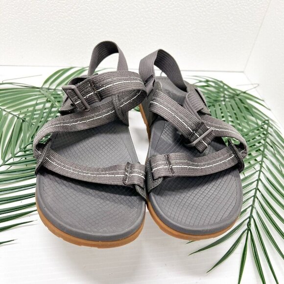 Chaco Women's Gray Lowdown Open Toe Strappy Comfort Sandals Size M8 NWOB - Picture 3 of 8